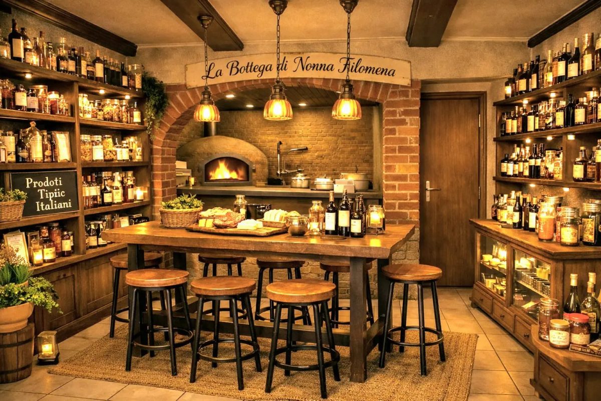 La bottega di Nonna Filomena, con il forno a legna