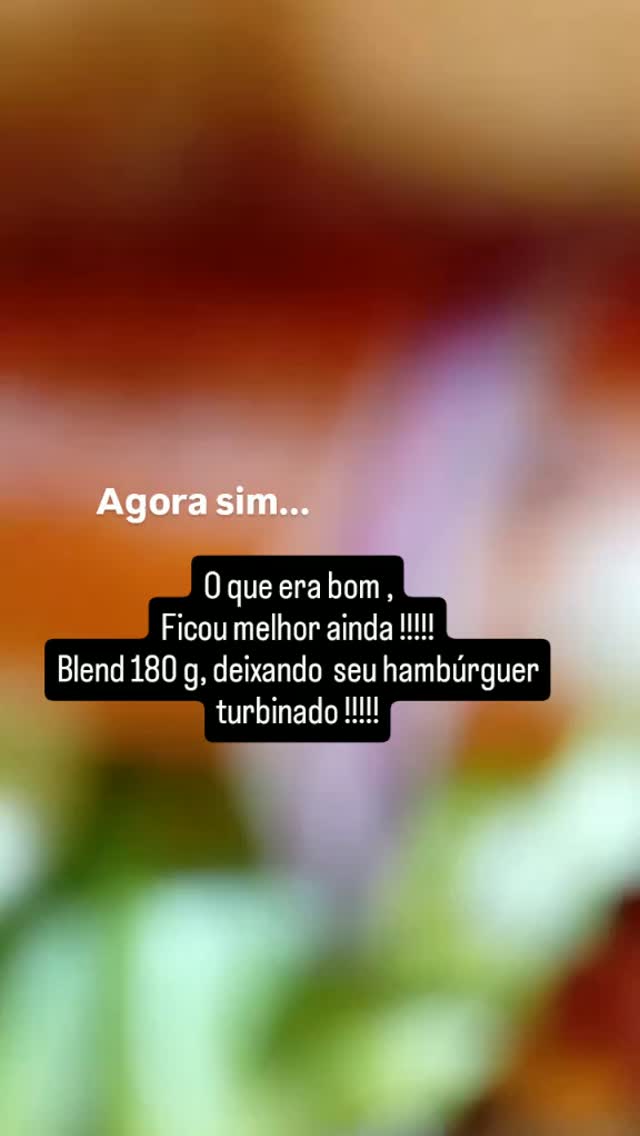 Nosso hambúrguer agora está cada vez melhor !
Blend 180 g de.puro sabor e suculência !
Vai passar vontade??